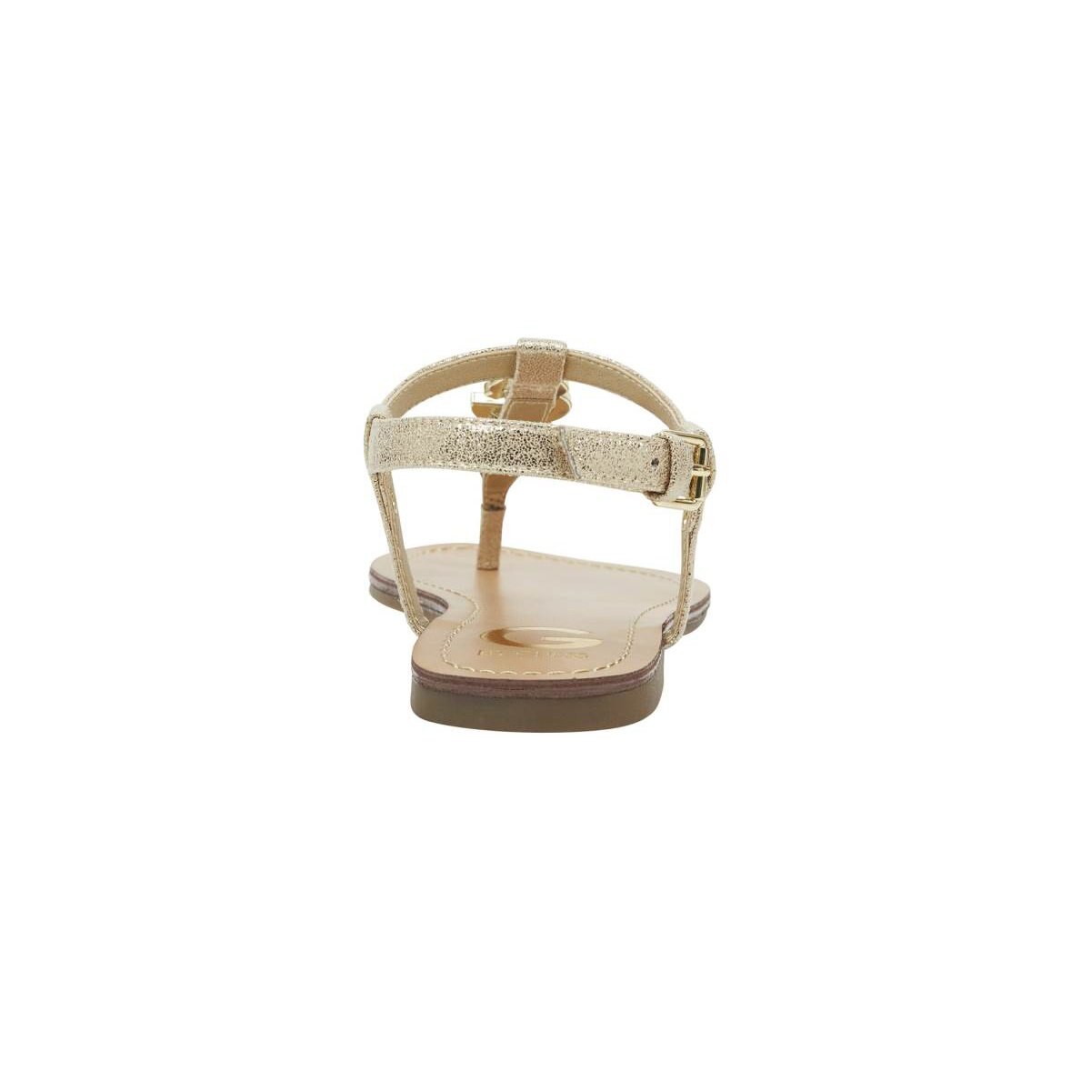 Sandalia Tipo Flat Color Amarillo Brillante G By Guess