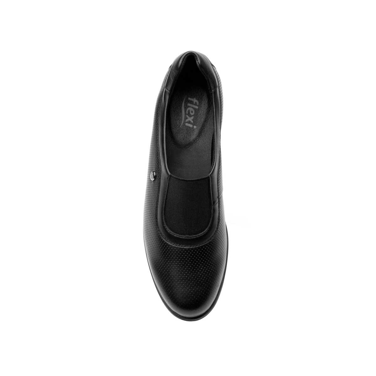 Mocasín Negro con Cuña Flexi