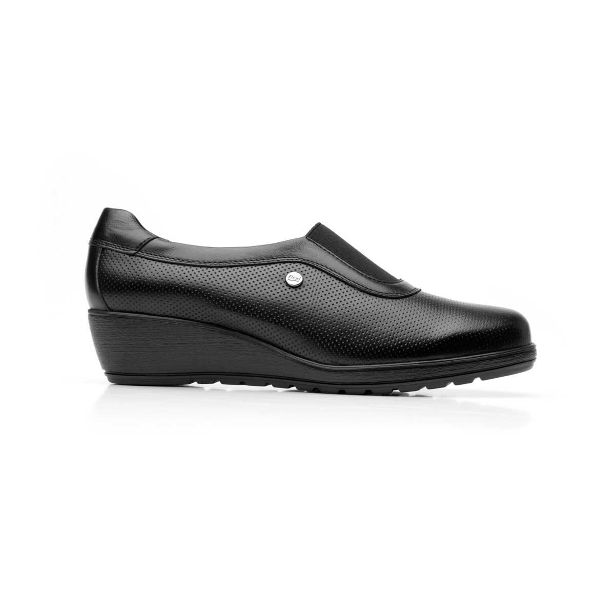 Mocasín Negro con Cuña Flexi