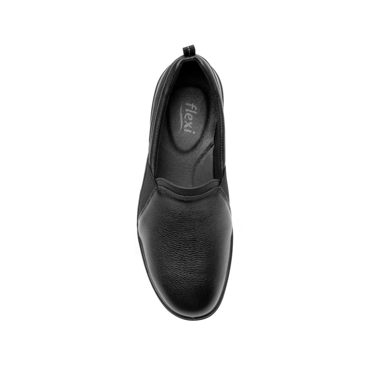 Slip On Liso Color Negro Flexi