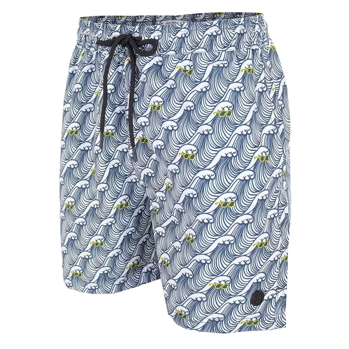 Traje de Baño con Diseño de Olas con Lentes Johnny Cotton para Caballero