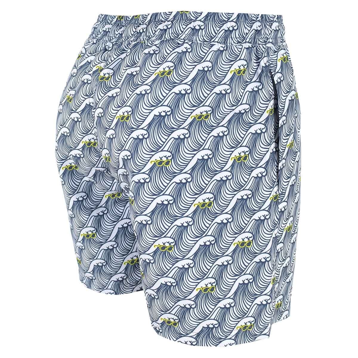 Traje de Baño con Diseño de Olas con Lentes Johnny Cotton para Caballero