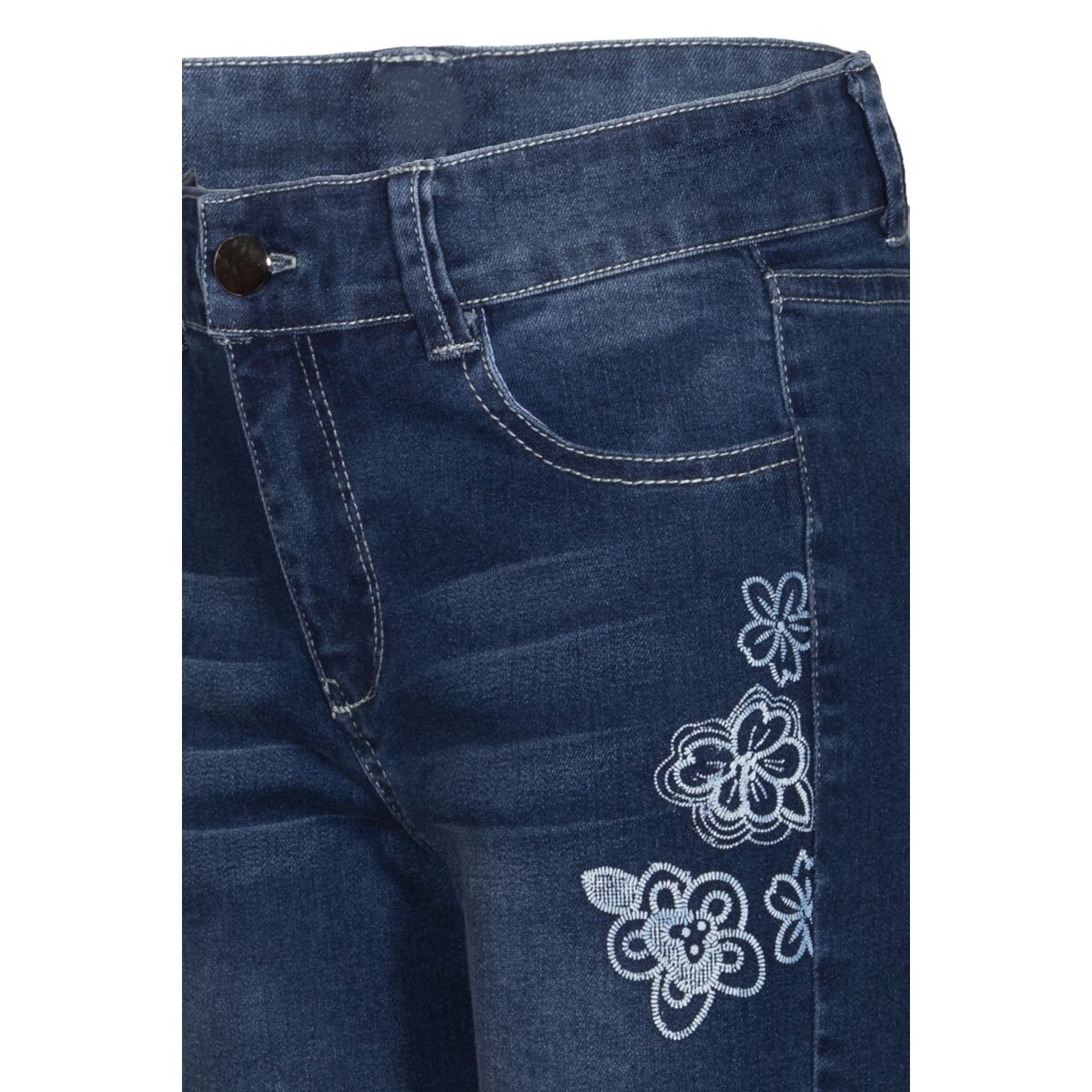 Short de Mezclilla con Estampado de Flores Studio si para Dama