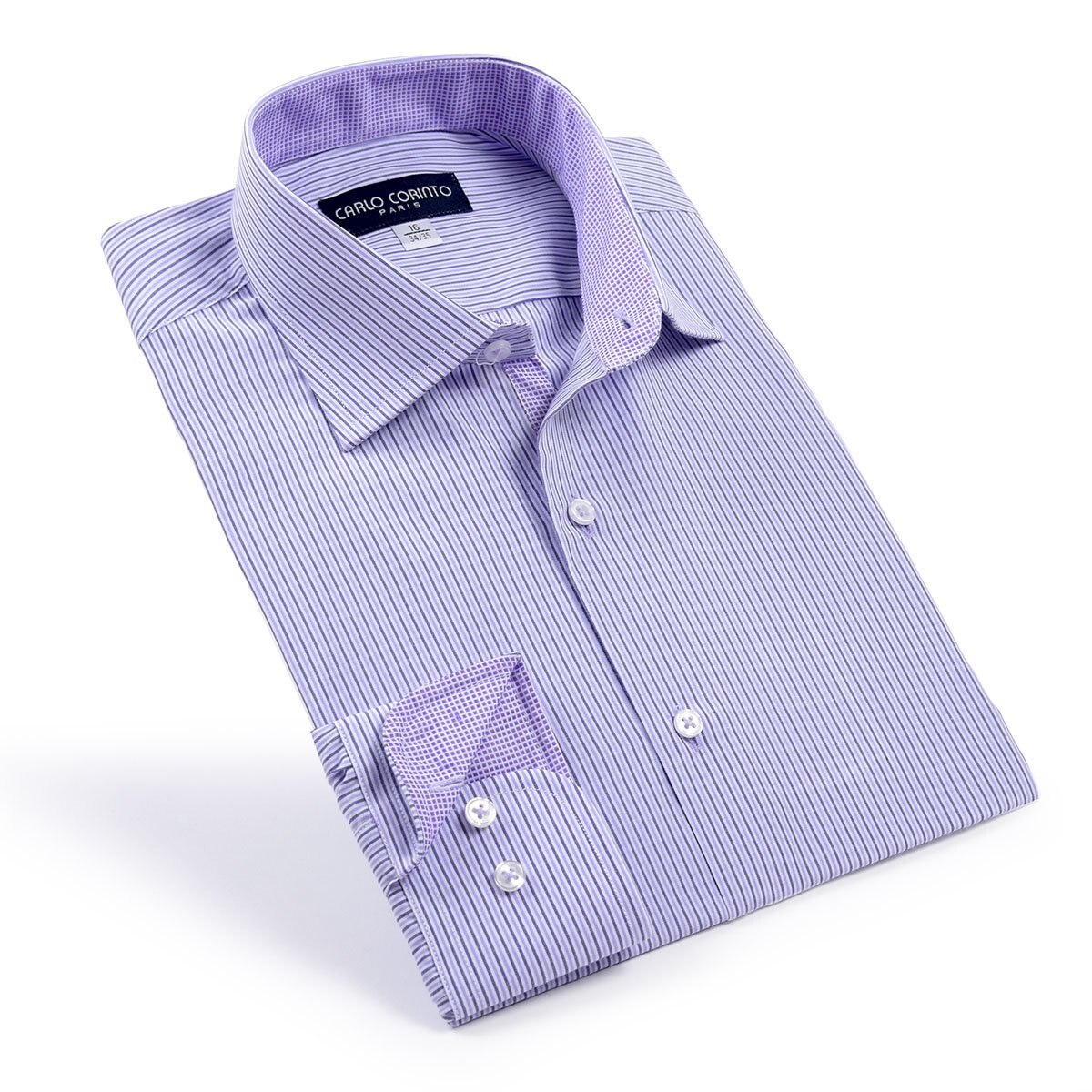 Camisa de Vestir Tradicional Azul Claro Carlo Corinto Paris para Caballero