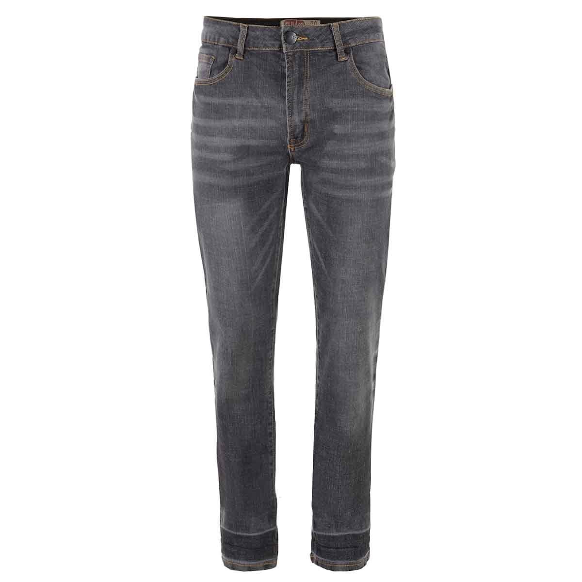 Jeans Negro Deslavado Cintura Media Fukka para Caballero