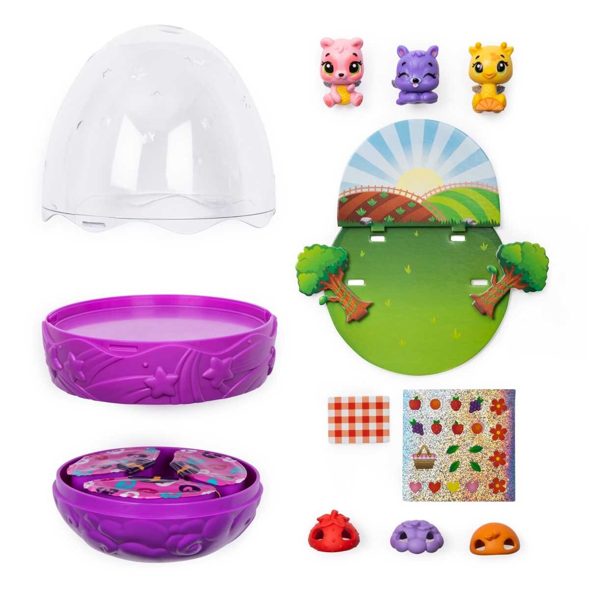 huevo sorpresa hatchimals colleggtibles escena secreta