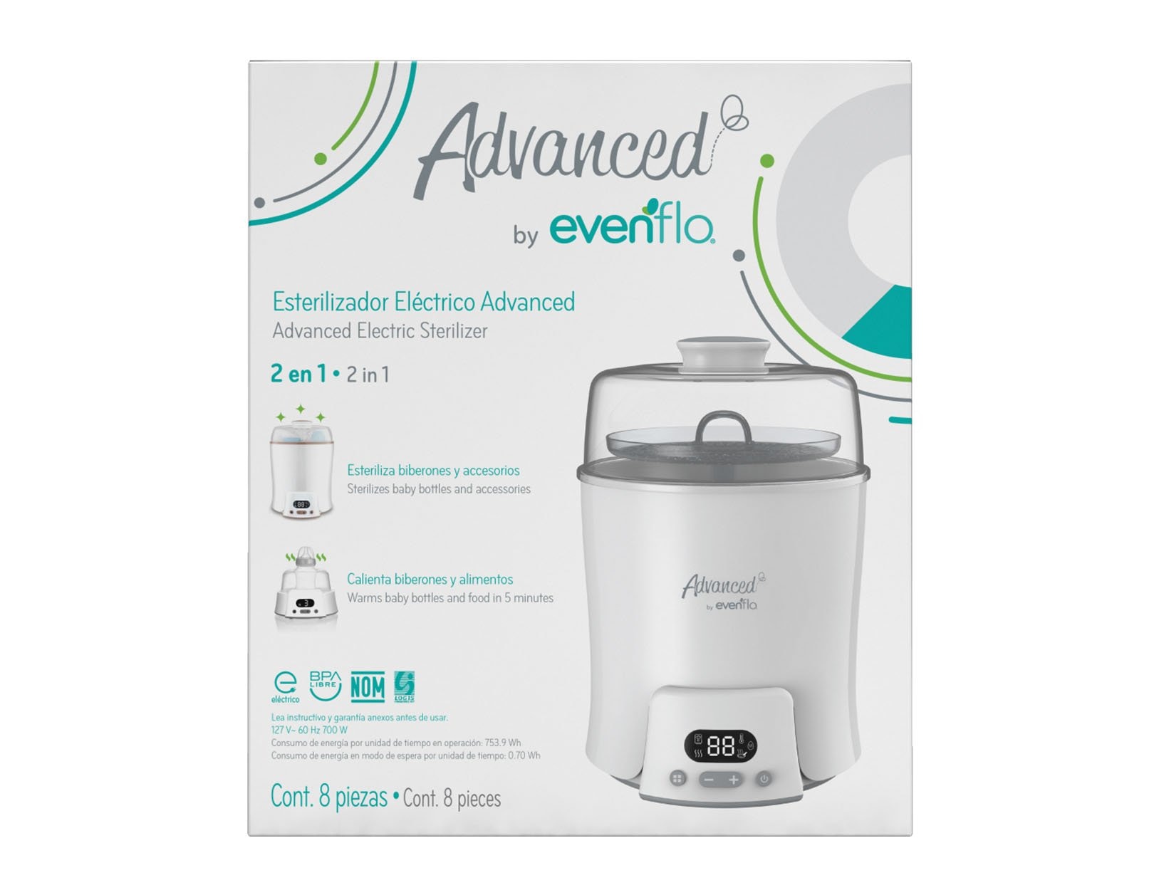 Esterilizador Eléctrico Advanced Evenflo