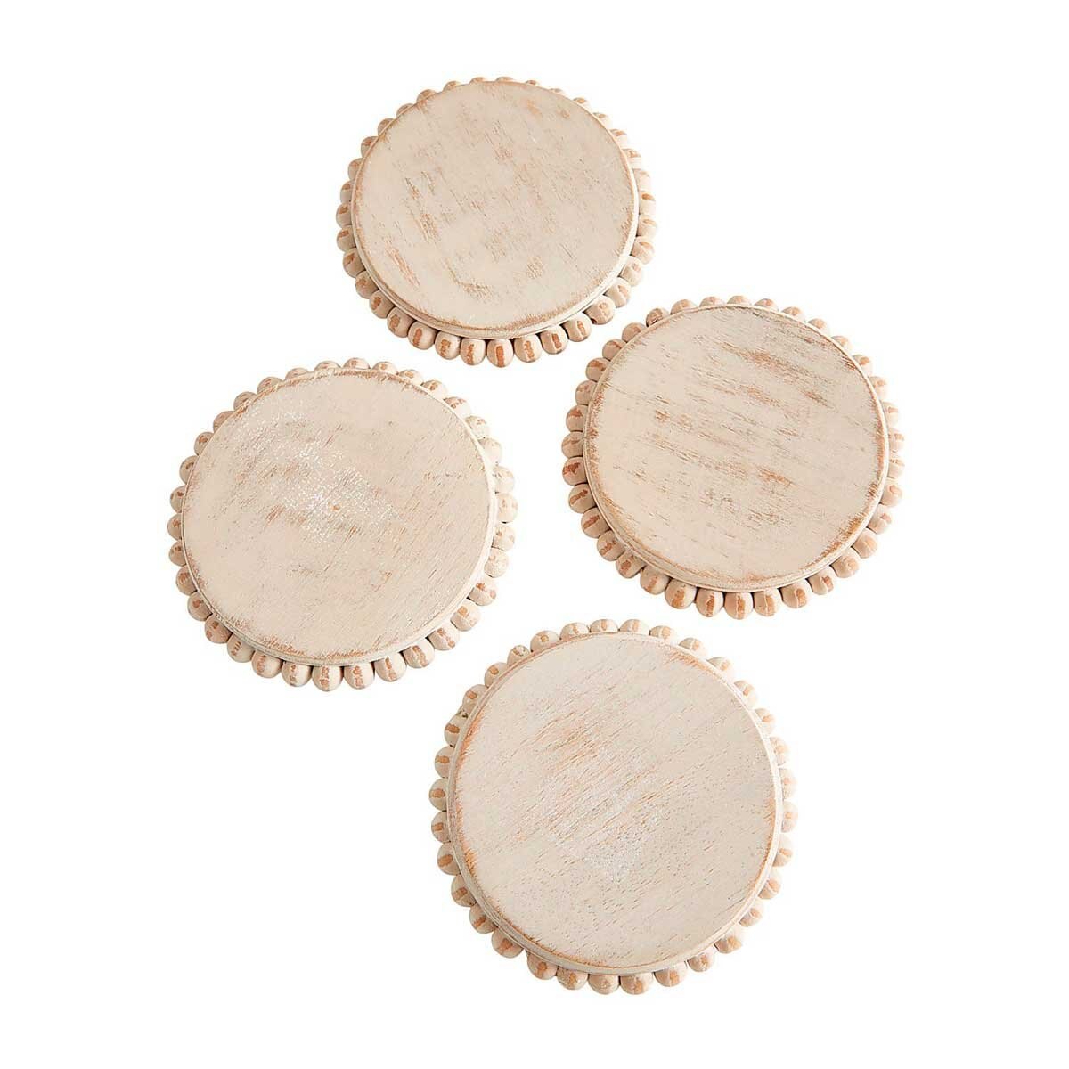 Portavasos Wood White S4 Pier 1 Imports