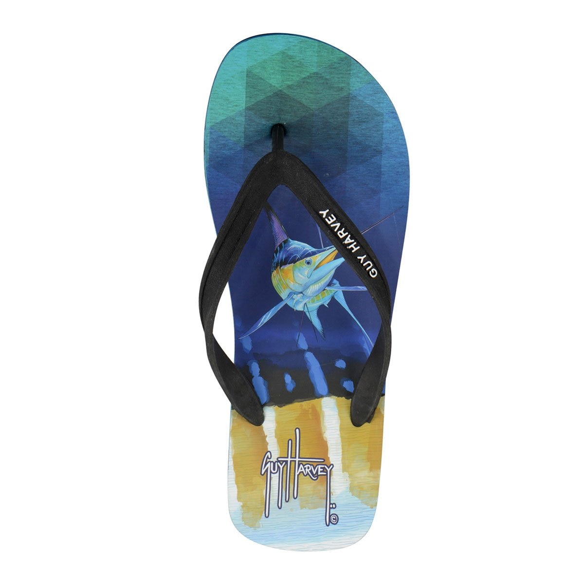 Sandalia Pata de Gallo Negro Combinado Guy Harvey para Caballero