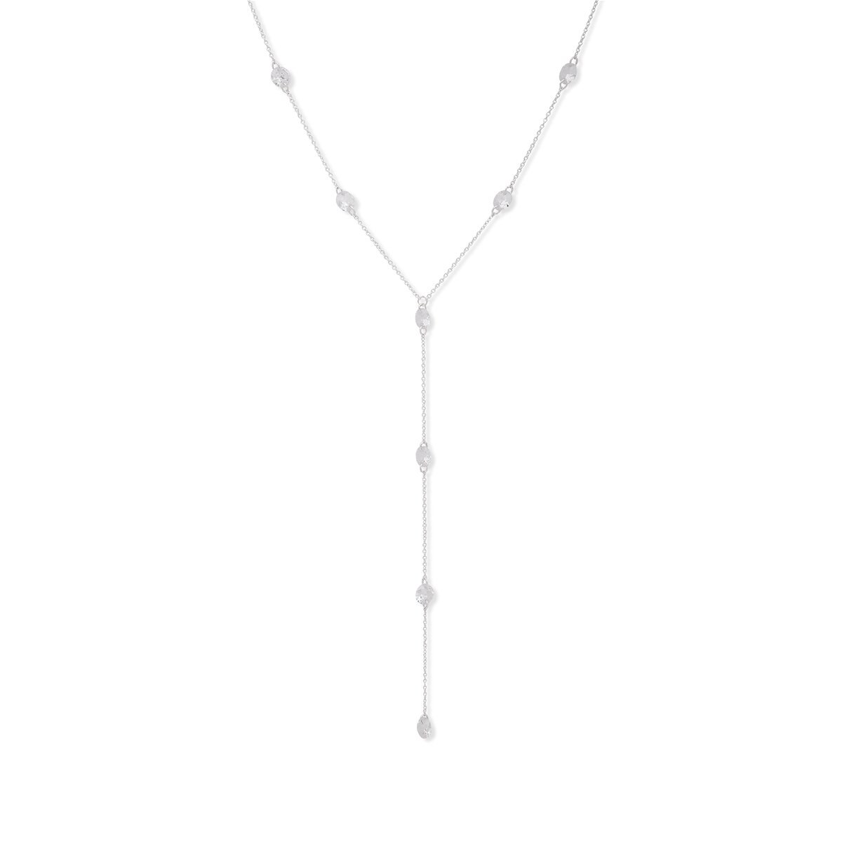 Collar Plateado de 28" Tipo Lazo You\'re Invited