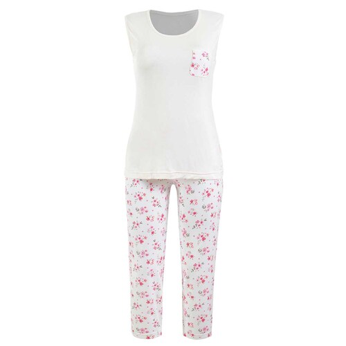 Pijama para Dama Chiffon Playera Y Capri Isotoner