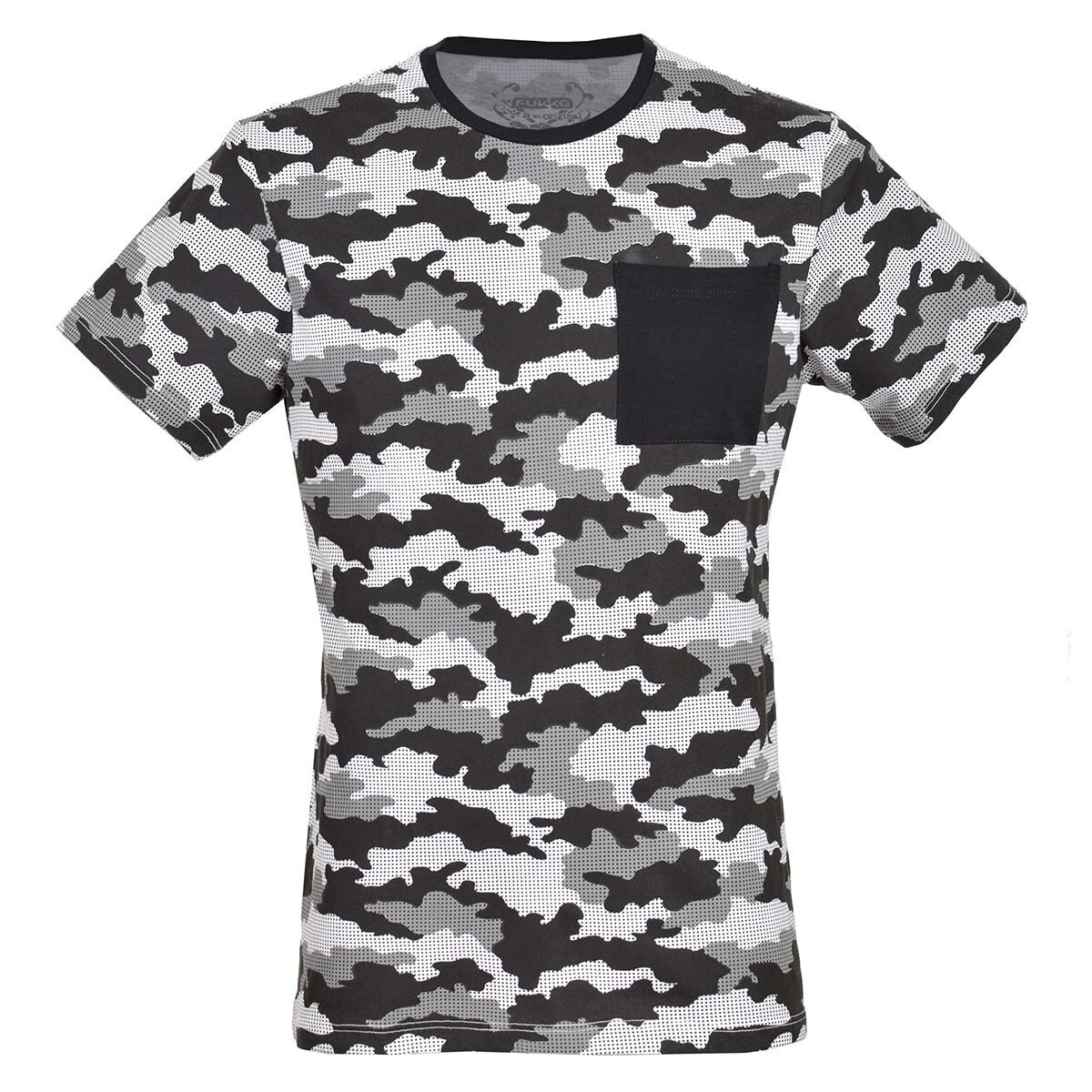 Playera con Estampado Camuflaje Y Bolsa Fukka para Caballero