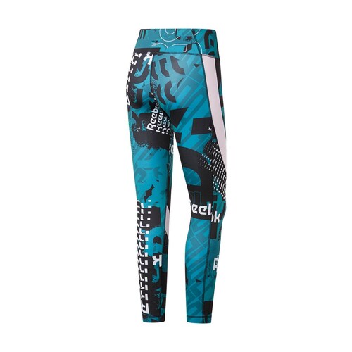 Leggins Verde con Estampado Training Reebok para Dama