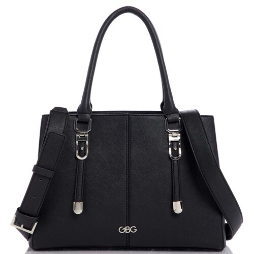 Bolso Hartly Tipo Satchel Color Negro G By Guess