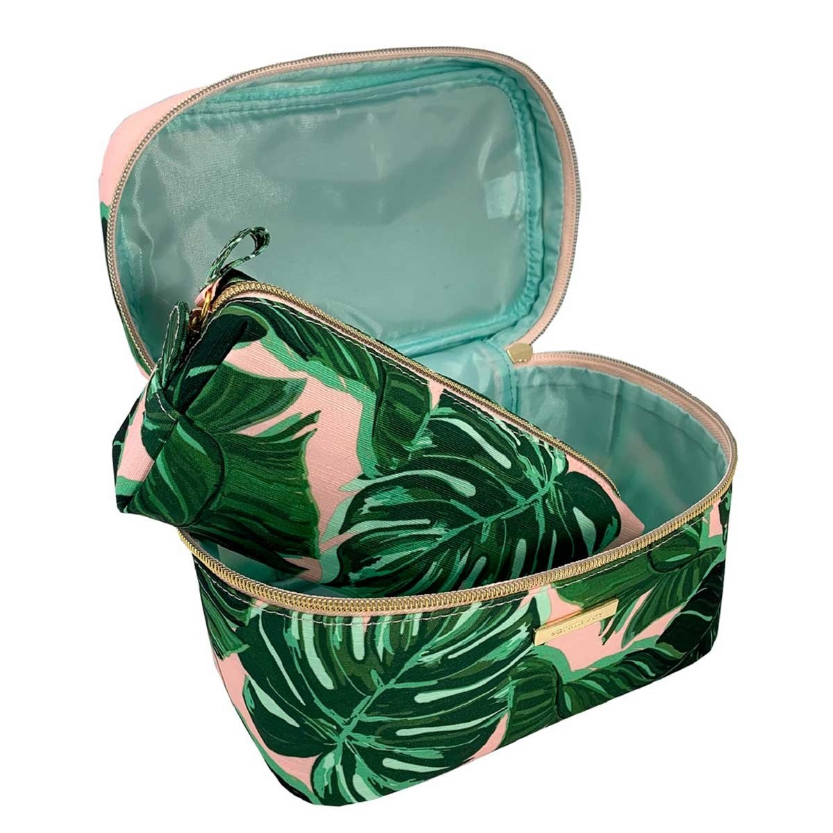 Cosmetiquera Set de 2 Piezas Estampado Selva Modella