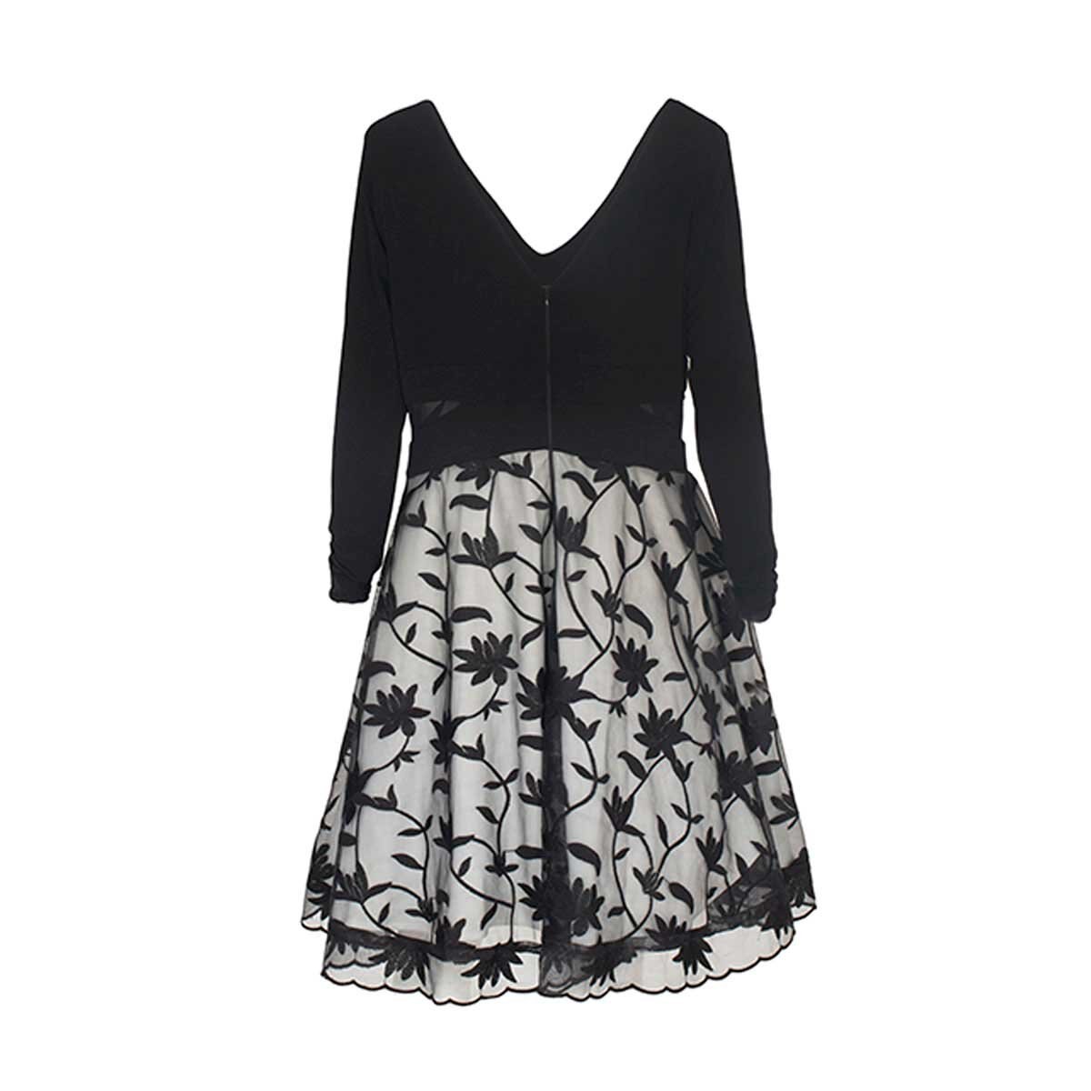 Vestido Manga Larga Combinado Noshe Plus para Dama
