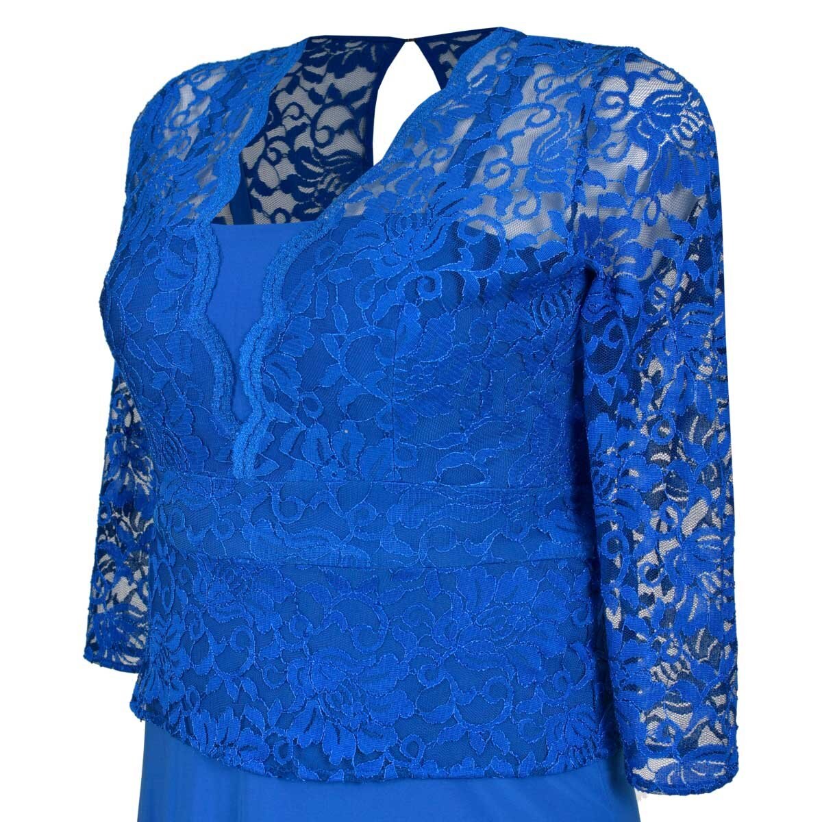 Vestido Largo Manga 3/4 Encaje Nikki Italy para Dama