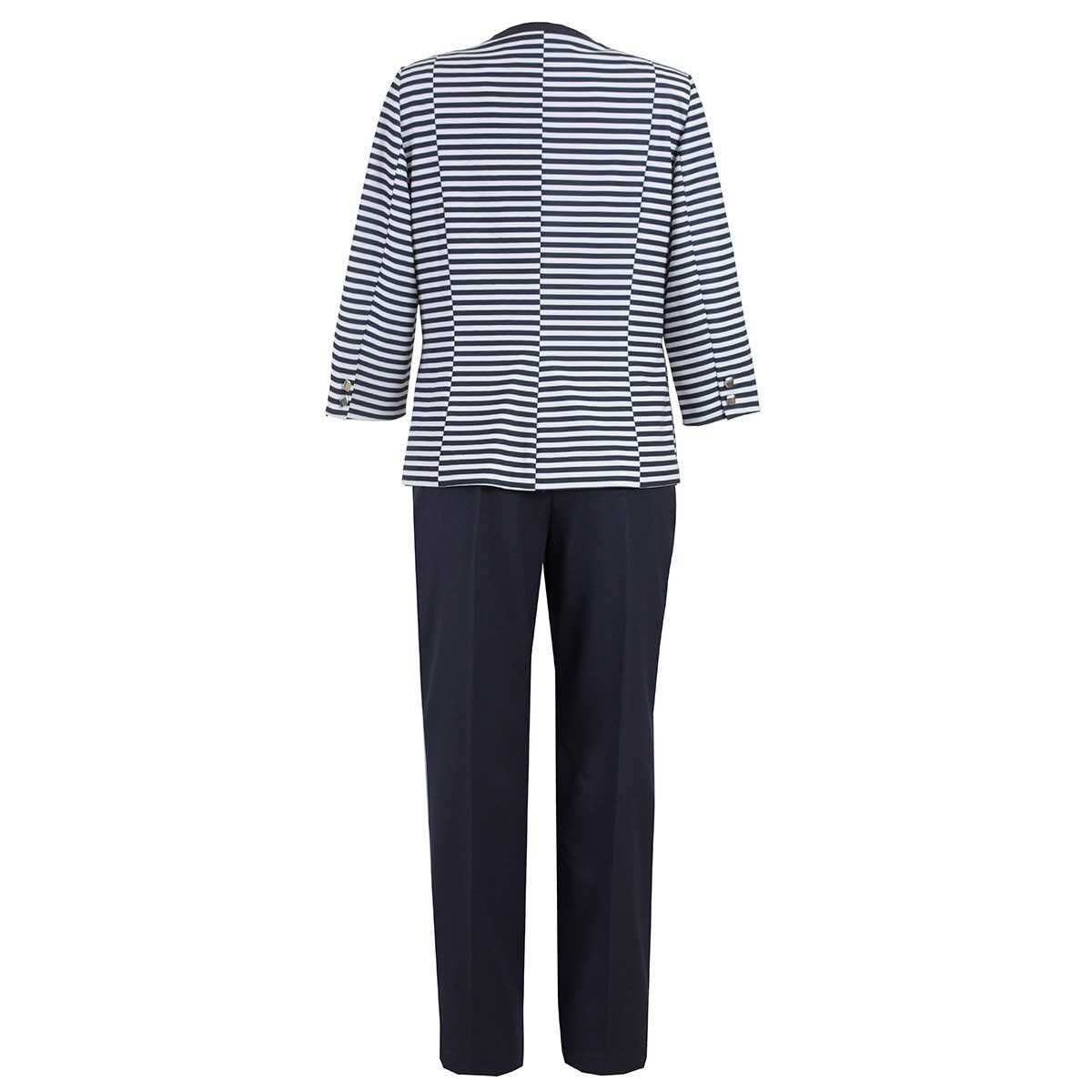 Conjunto Azul de 3 Pzas Saco, Top Y Pantalón Joces para Dama