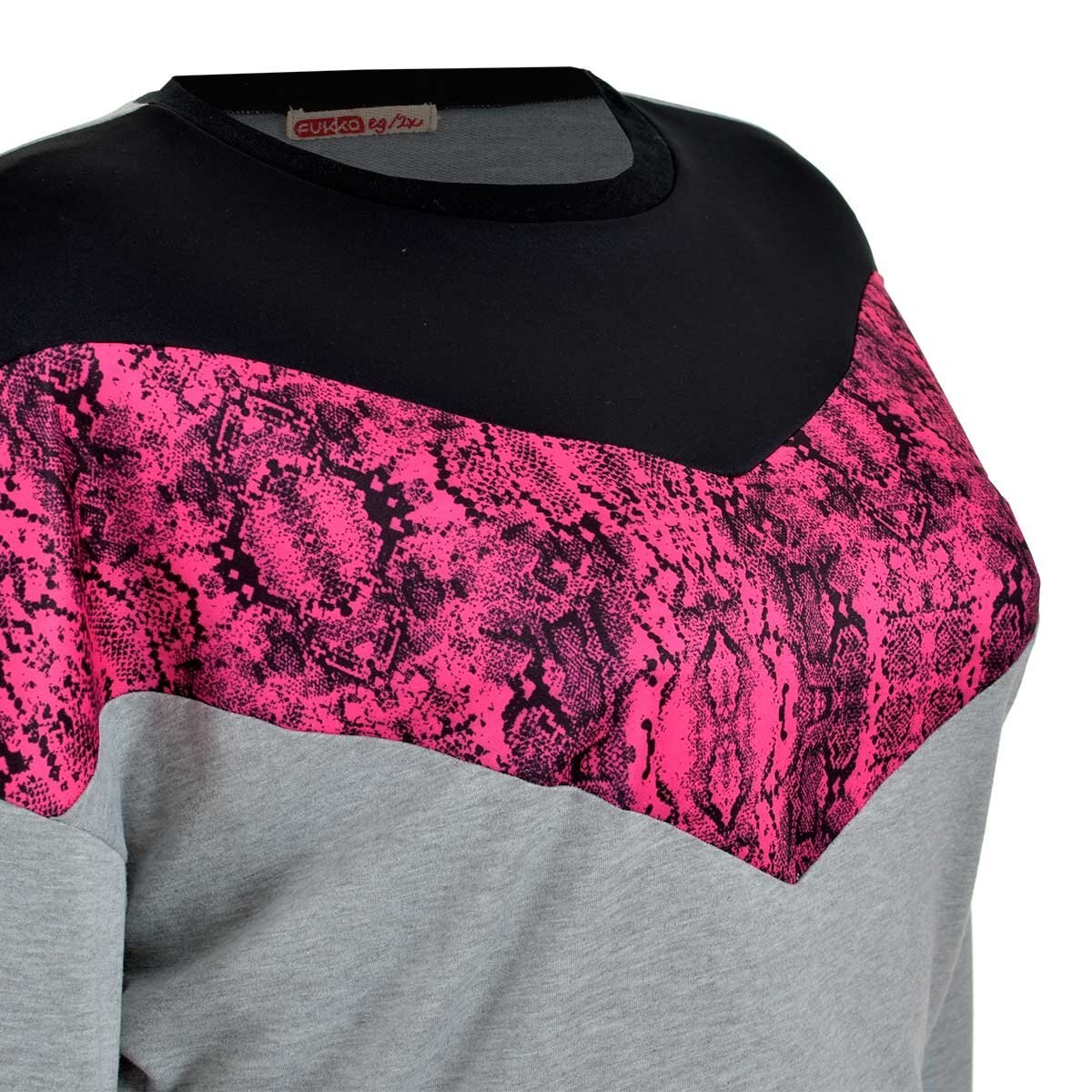 Sudadera Cuello Redondo con Cortes Fukka para Dama