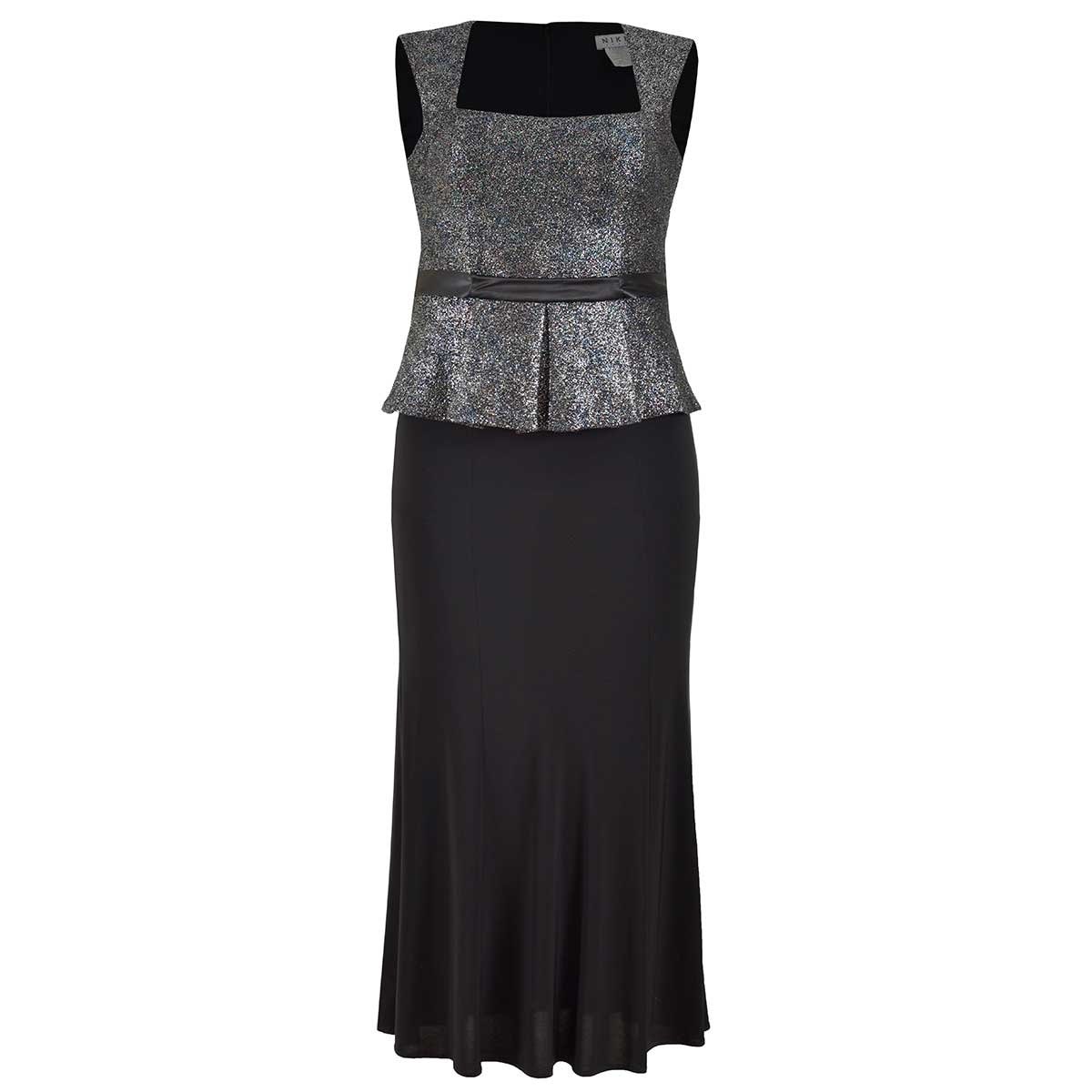 Vestido Largo de Dama Tela Metálica Nikki Italy para Dama