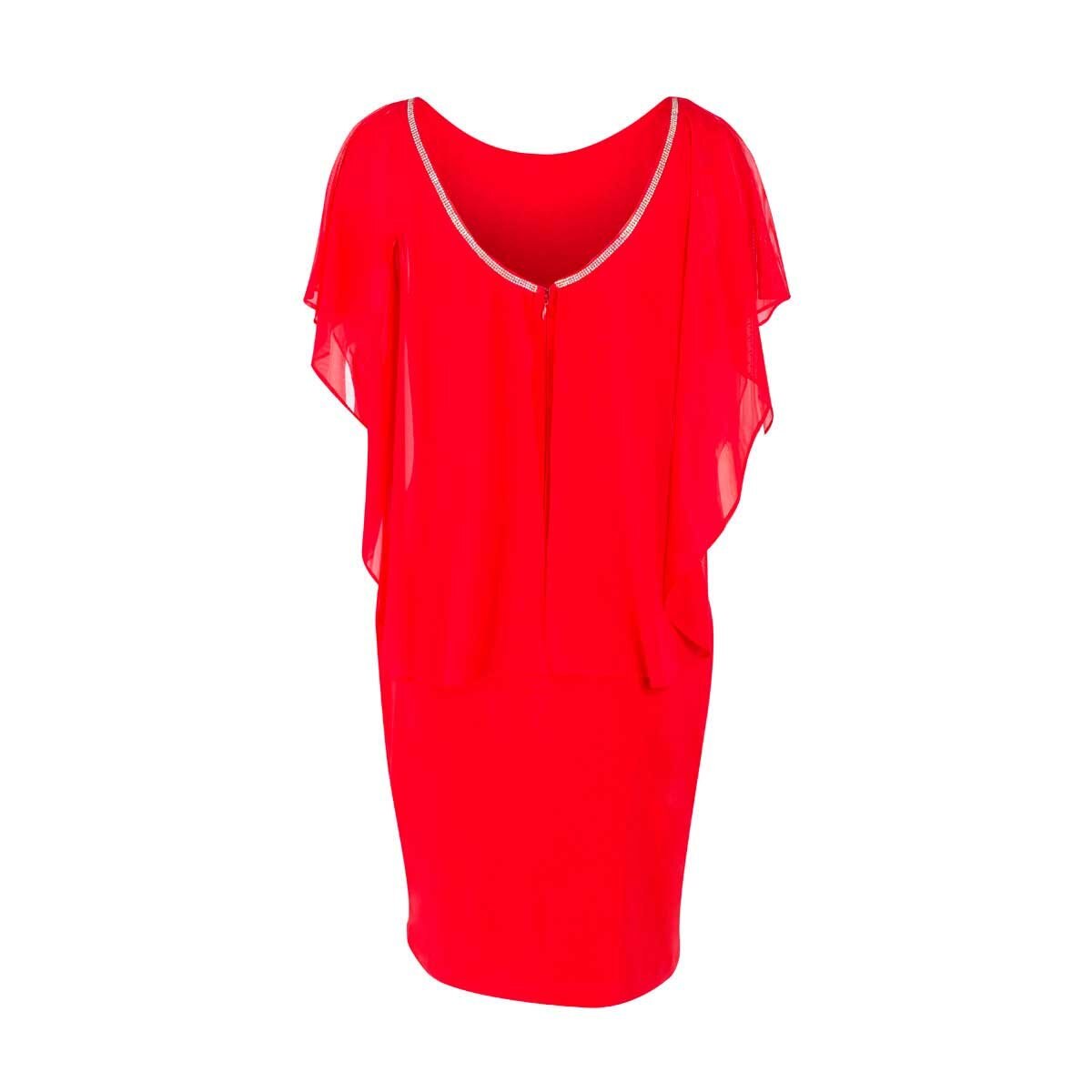 Vestido con Capa Y Adorno en Escote Noshe Plus para Dama