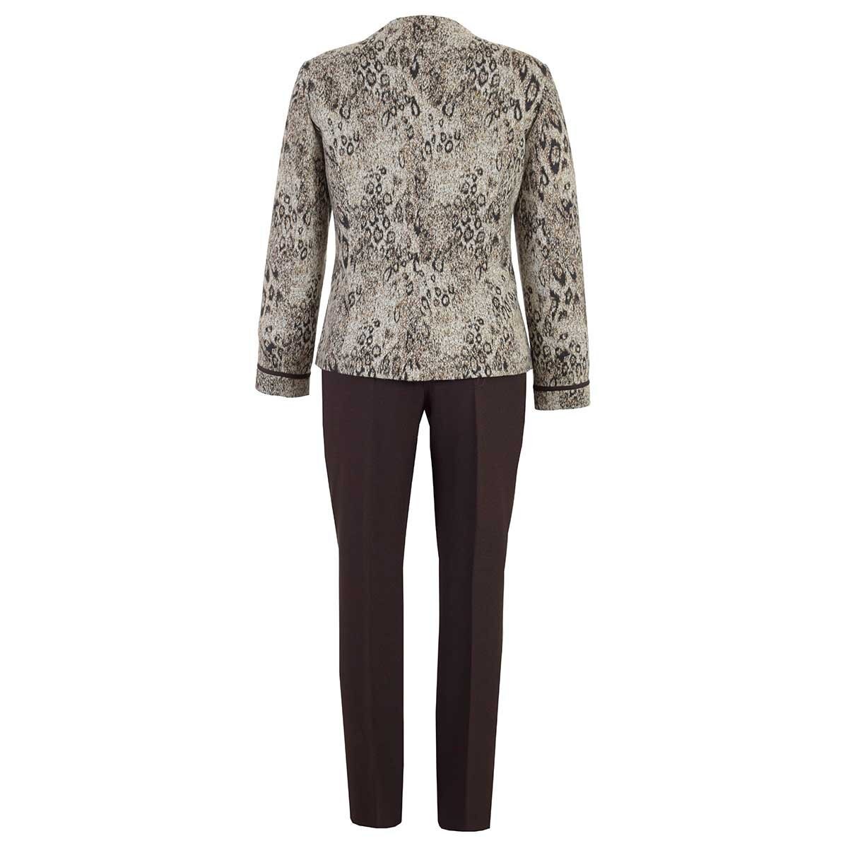 Conjunto Café 3 Pzas Saco, Top Y Pantalón Joces para Dama