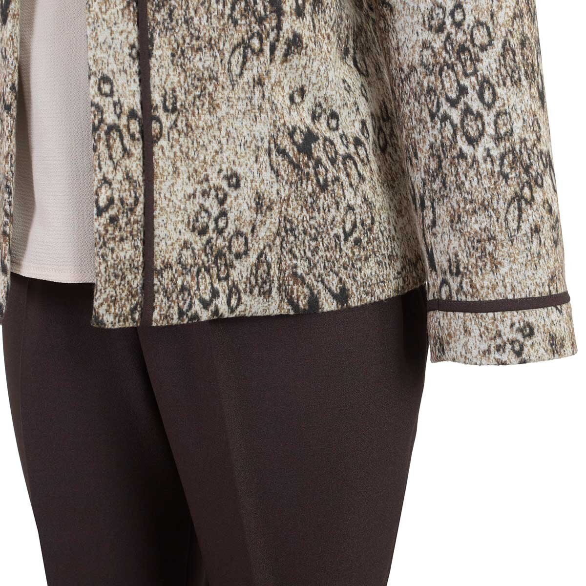 Conjunto Café 3 Pzas Saco, Top Y Pantalón Joces para Dama