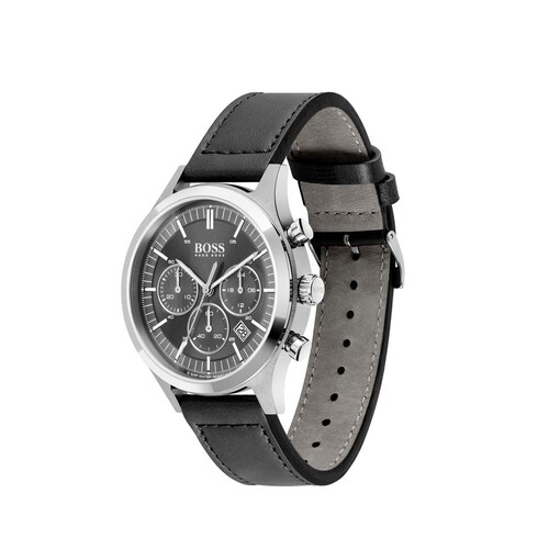 Reloj de Piel Negro para Caballero Boss Metronome