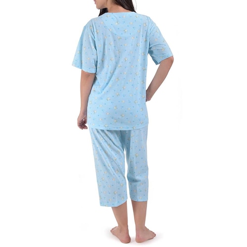 Pijama para Dama con Playera Y Capri Night Star