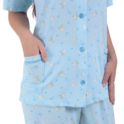 Pijama para Dama con Playera Y Capri Night Star