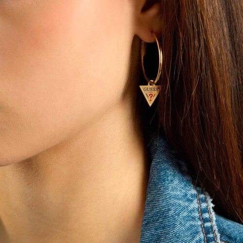 Aretes Hula Hoops Oro Guess