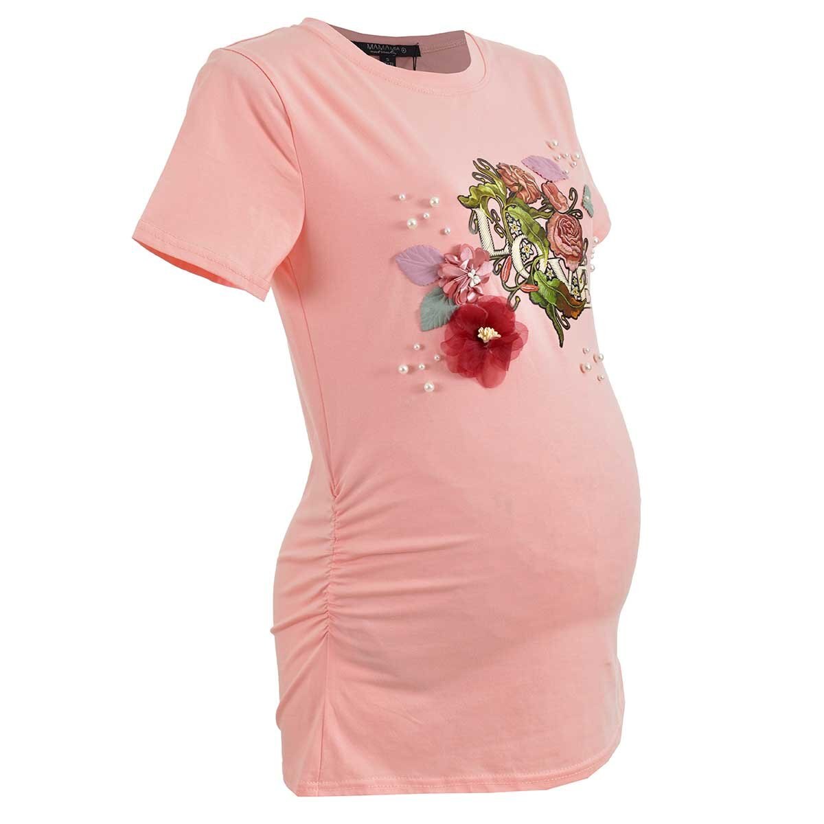 Playera para Dama Cuello Redondo Aplicación al Frente Mama Mia