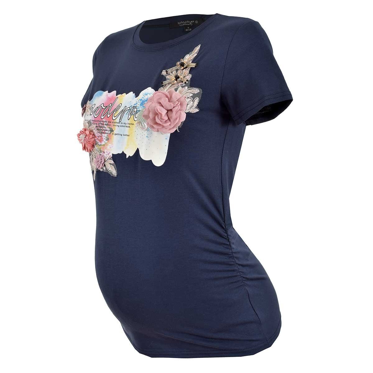 Playera para Dama Manga Corta con Aplicación Mama Mia