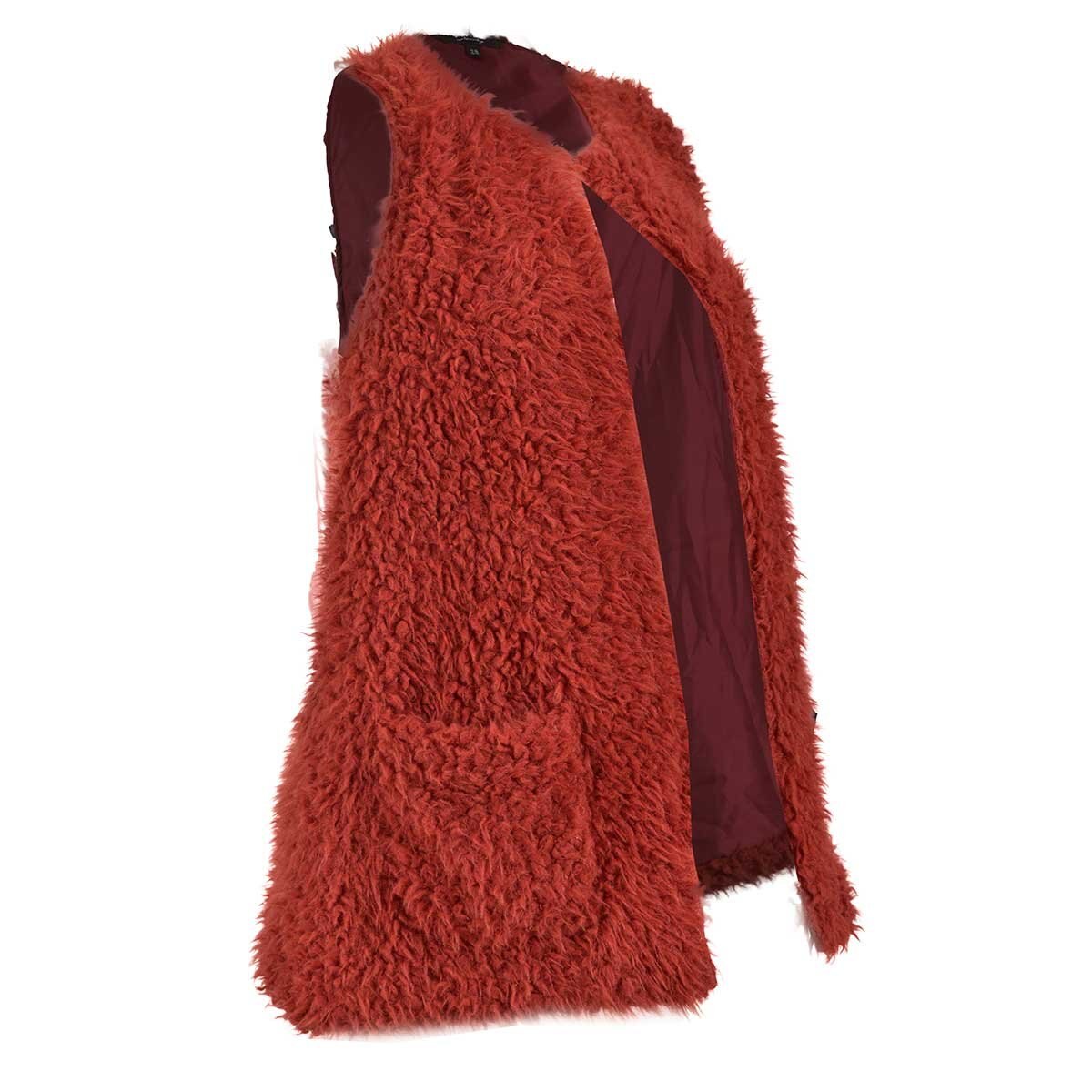 Chaleco de Peluche Cuello Redondo Mama Mia para Dama