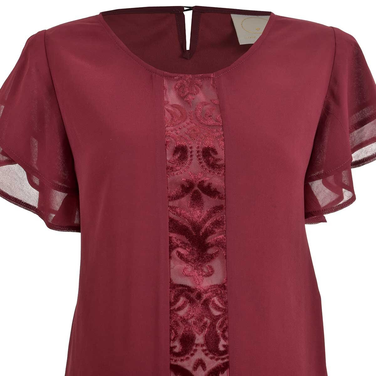Blusa para Dama con Encaje al Frente Nine To Go