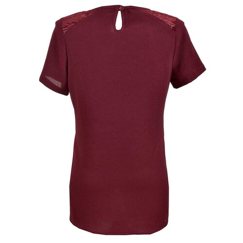 Blusa para Mujer con Escote al Frente Encaje en Hombro Nine To Go