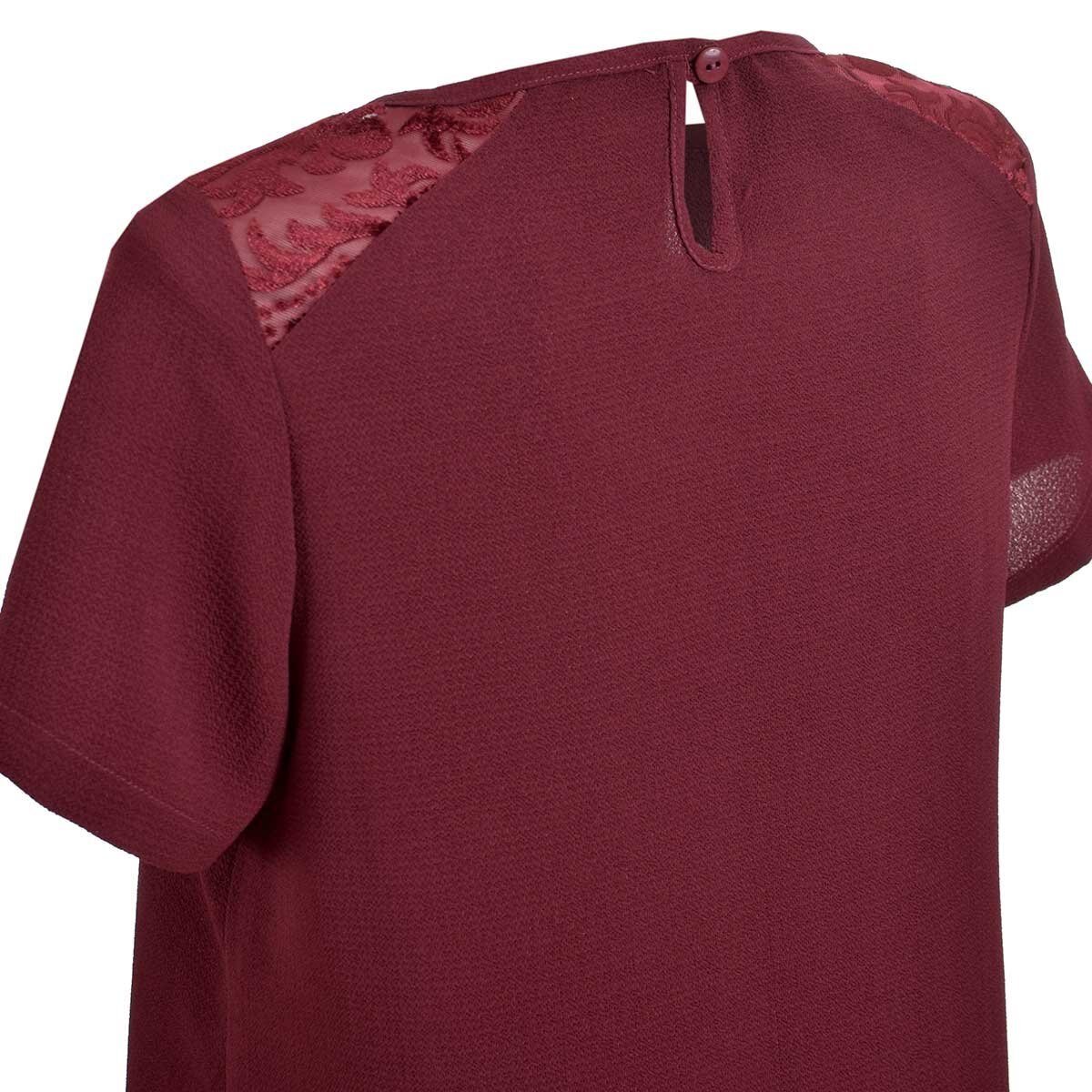 Blusa para Dama con Escote al Frente Encaje en Hombro Nine To Go