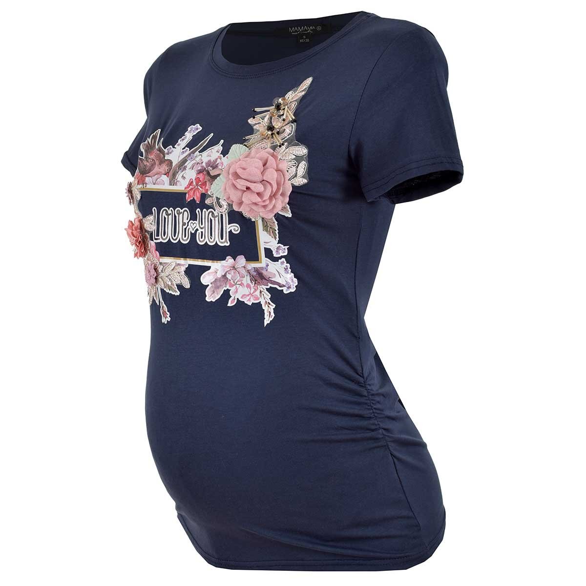 Playera para Dama con Aplicación al Frente Love Mama Mia