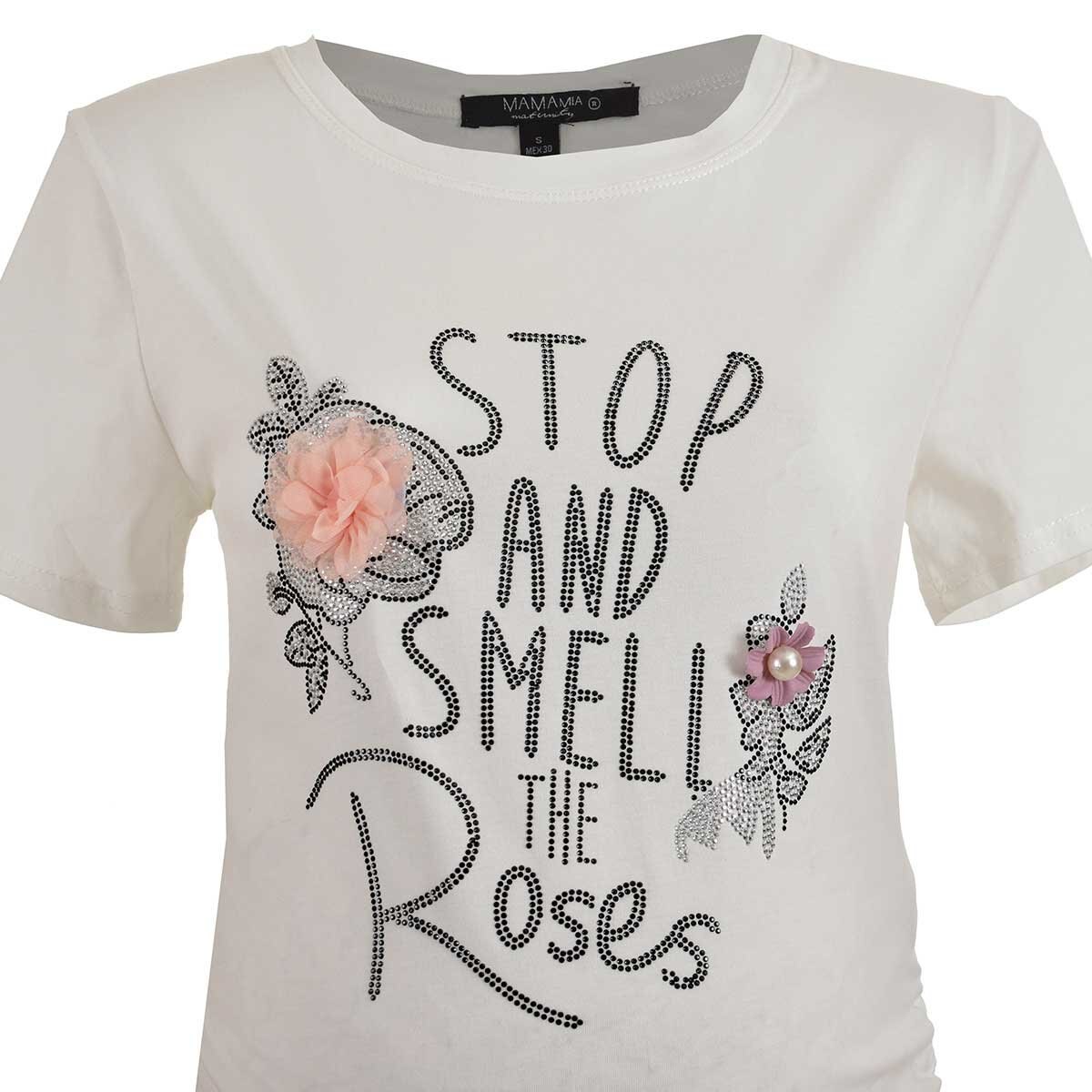 Playera para Dama con Aplicación al Frente Roses Mama Mia