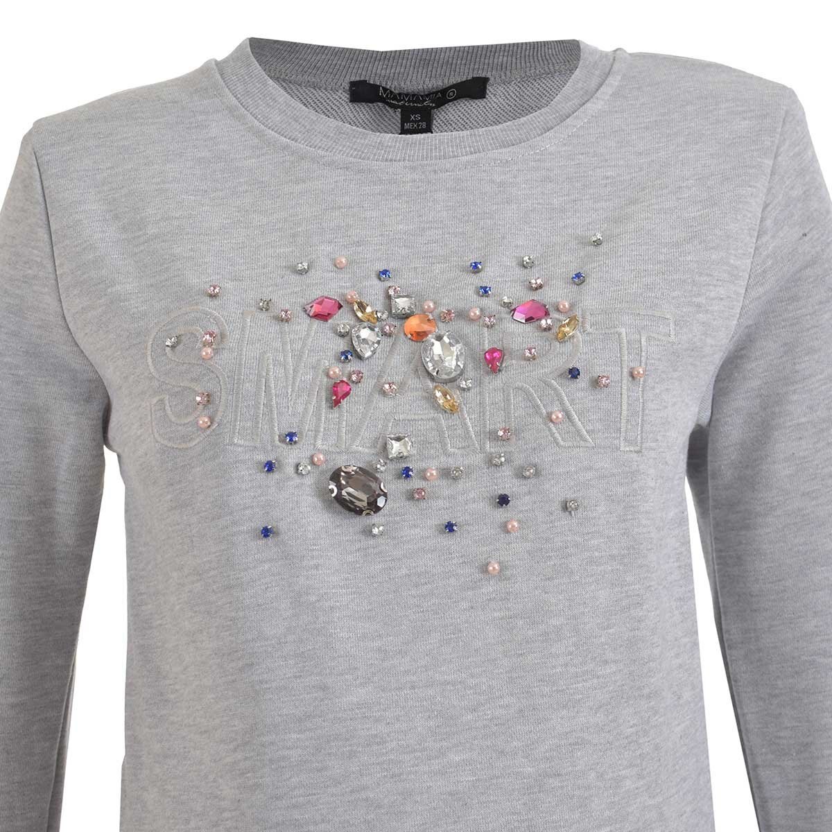 Sudadera con Aplicación al Frente Mama Mia para Dama