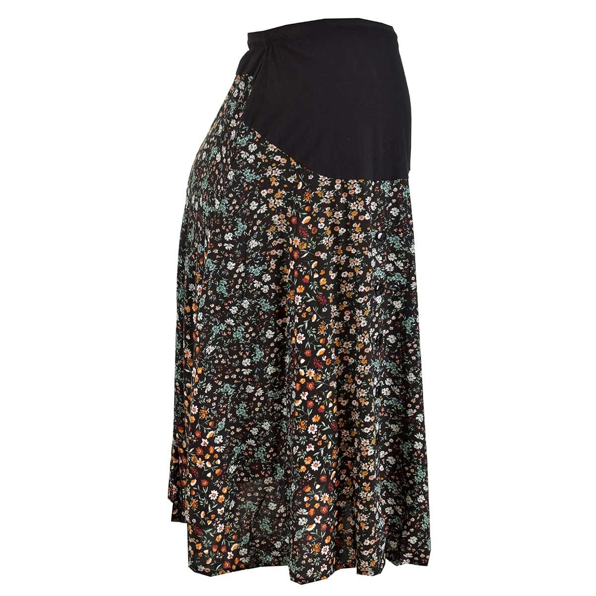 Falda Semicircular Floreada Panel Medio Mama Mia para Dama