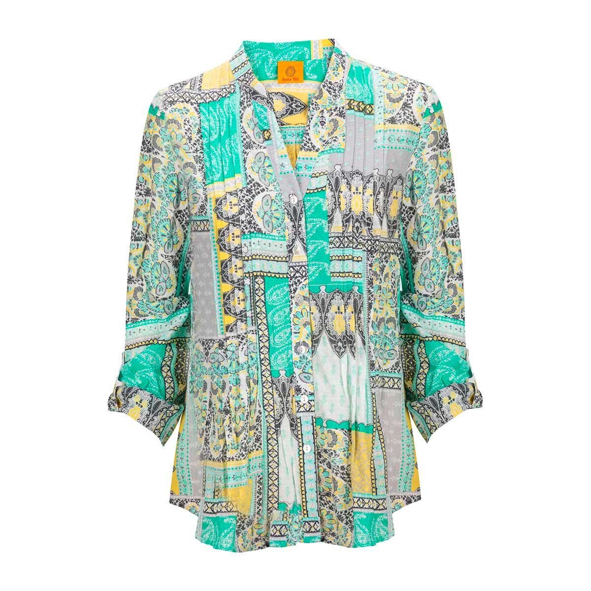 Blusa para Dama Estampada con Cuello en V Ruby Rd