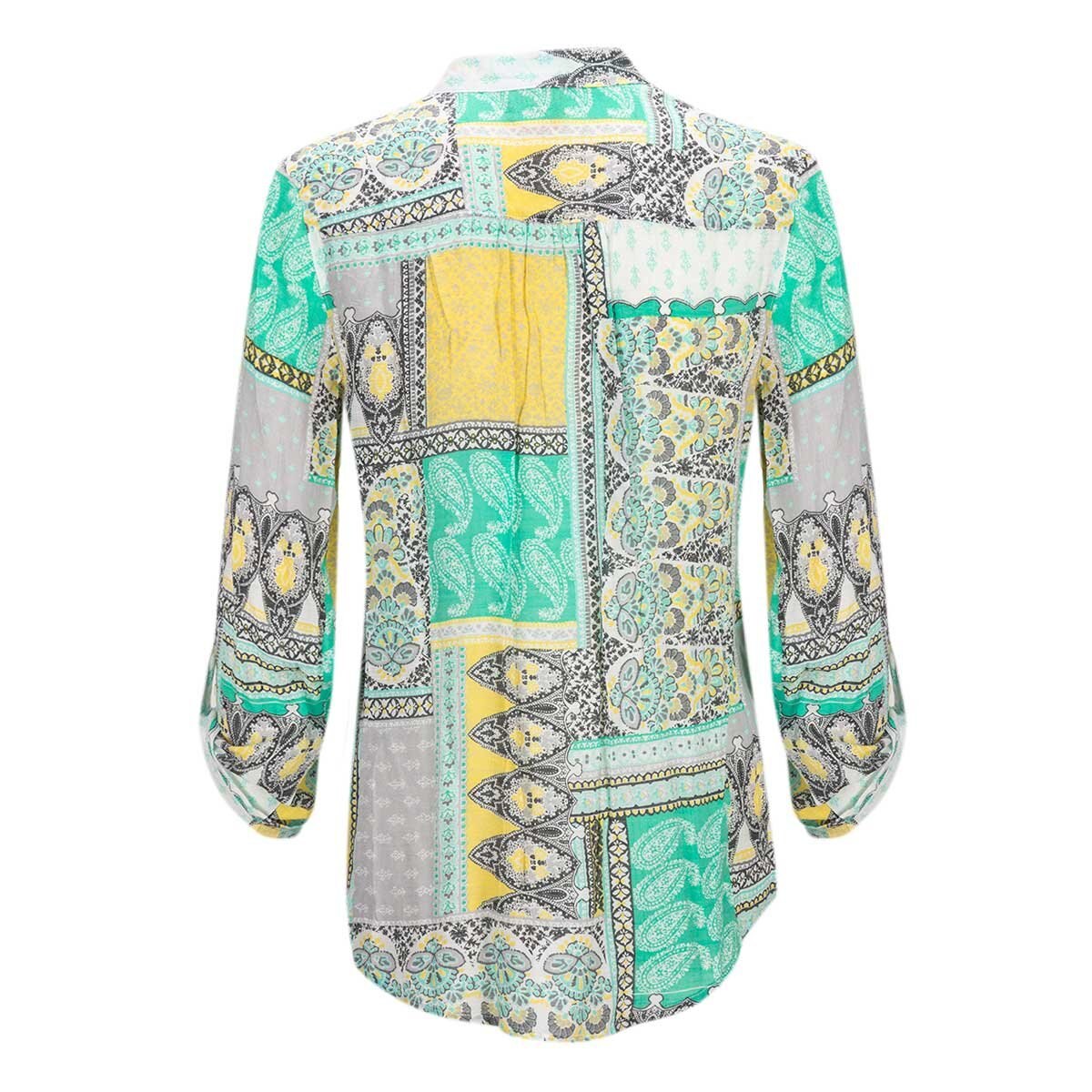 Blusa para Dama Estampada con Cuello en V Ruby Rd