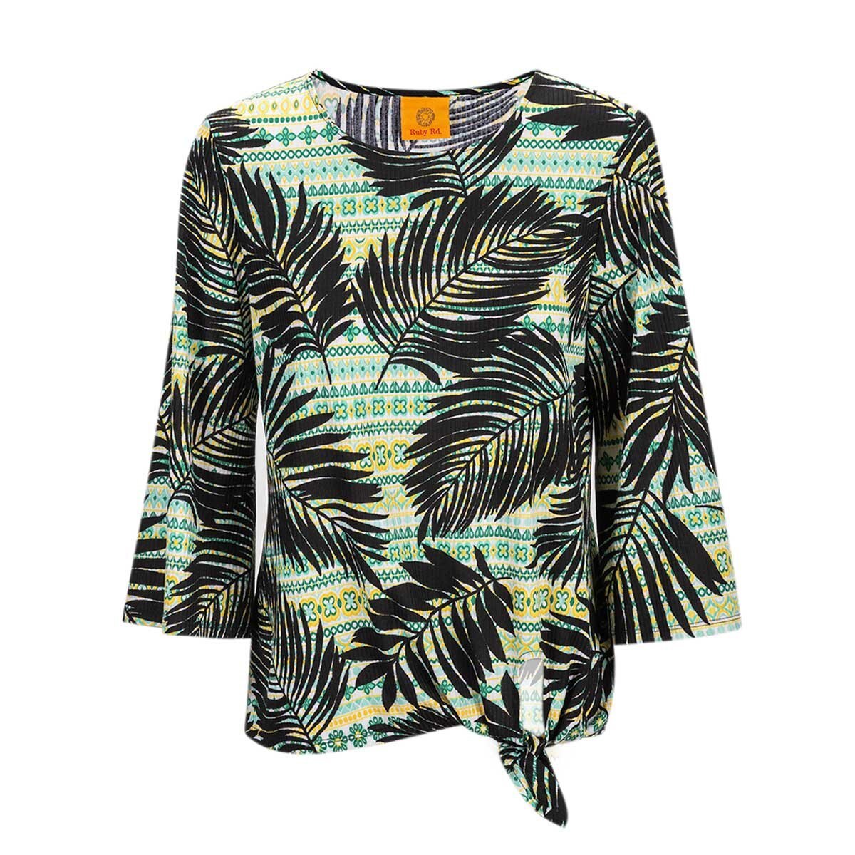 Blusa para Dama Estampada con Nudo en Ruedo Ruby Rd