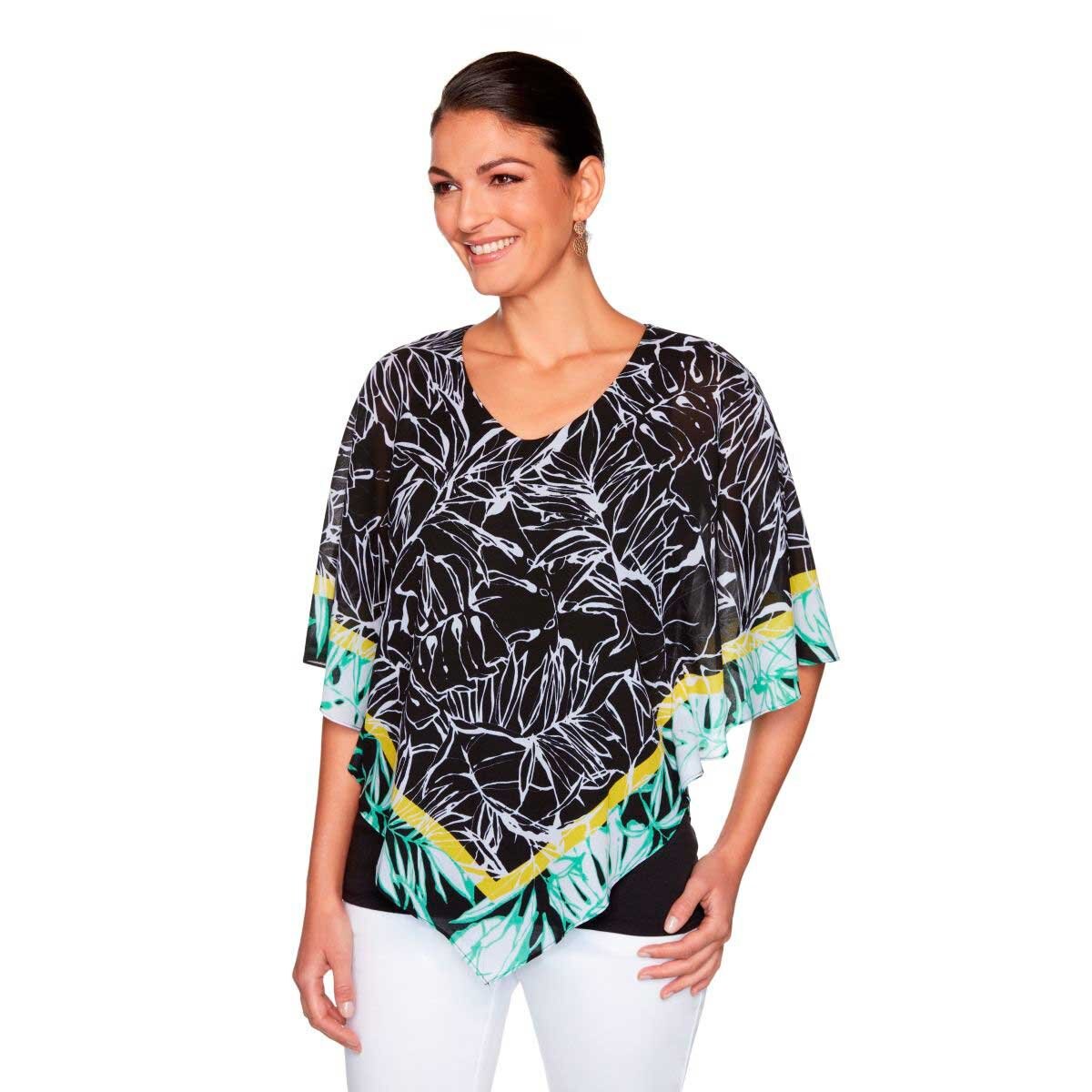 Blusa para Dama Estampada con Corte Triangular Ruby Rd