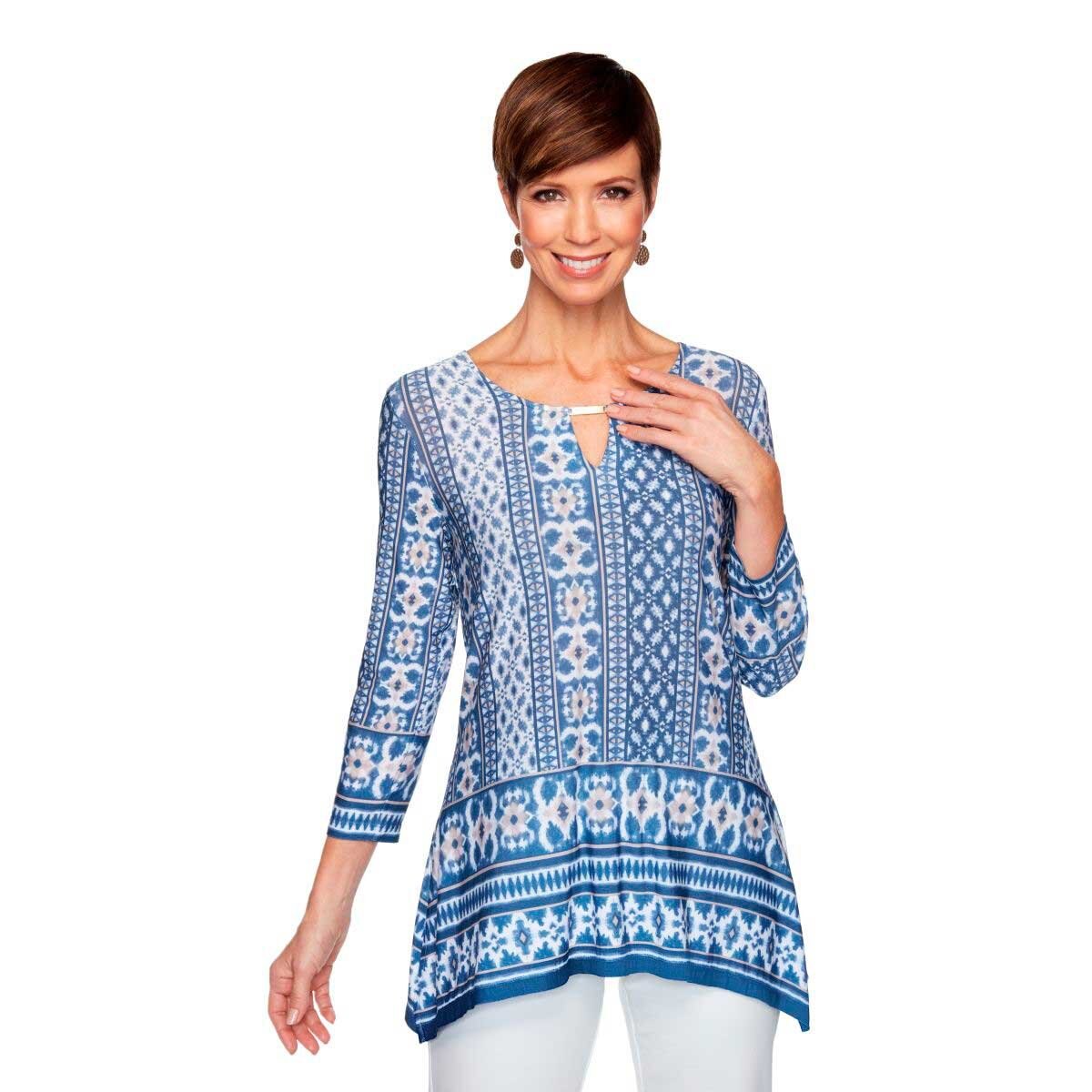 Blusa para Dama Estampada con Manga Larga Ruby Rd