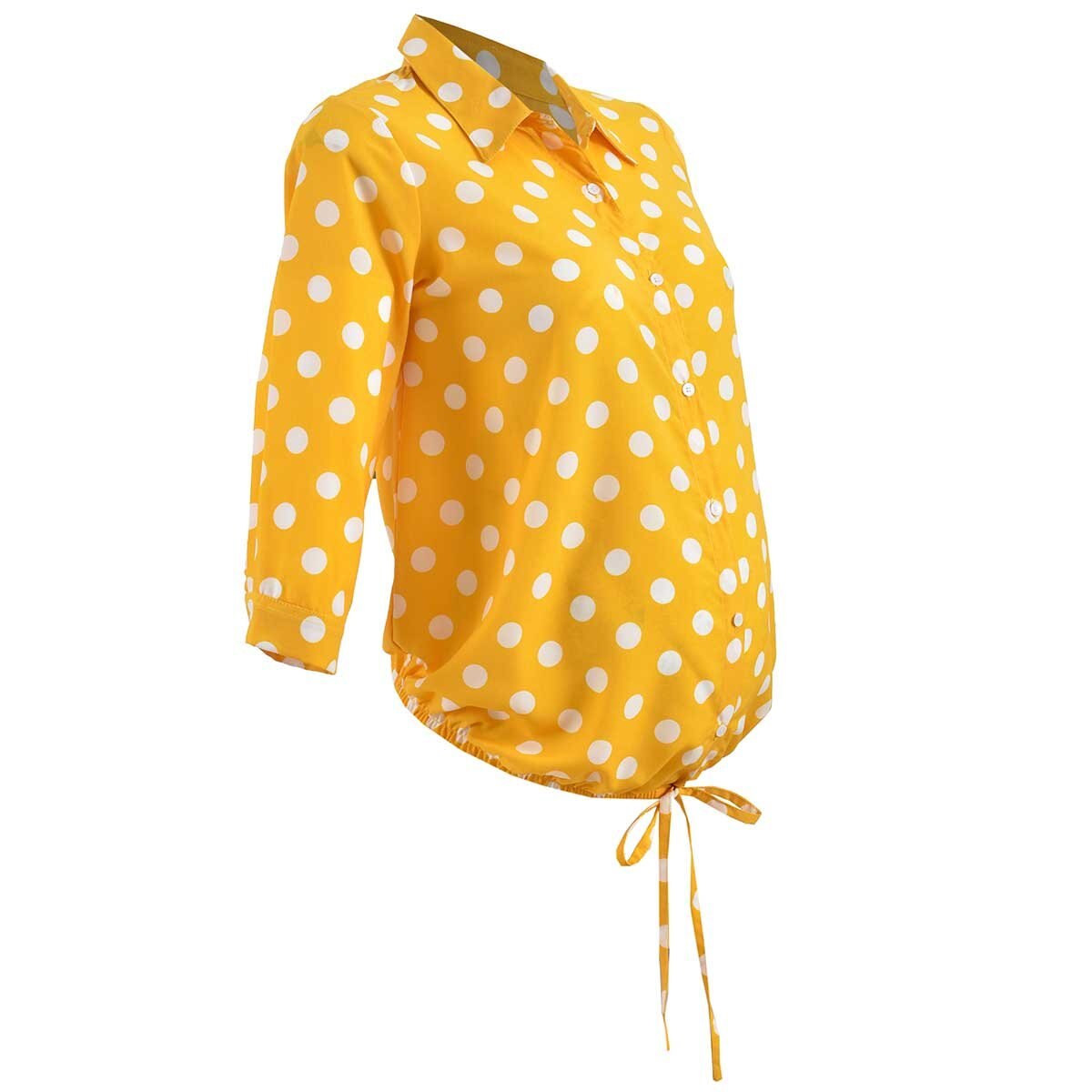 Blusa para Dama Cuello Camisero con Cinta de Ajuste Nine To Go