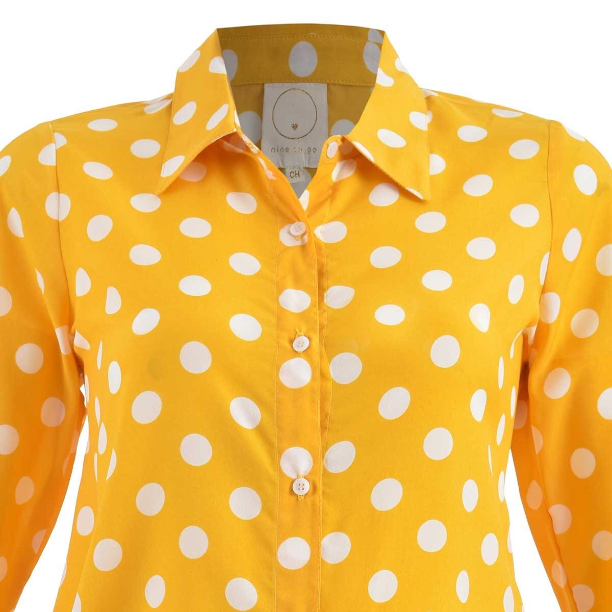 Blusa para Dama Cuello Camisero con Cinta de Ajuste Nine To Go