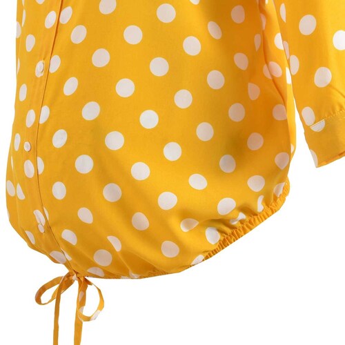 Blusa para Dama Cuello Camisero con Cinta de Ajuste Nine To Go