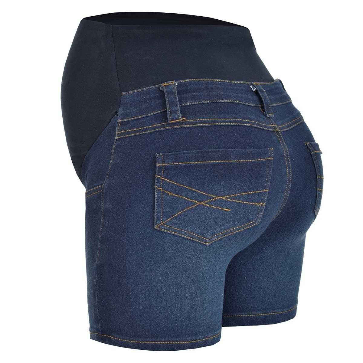 Short Panel Alto Bolsas Simuladas Mama Mia para Dama